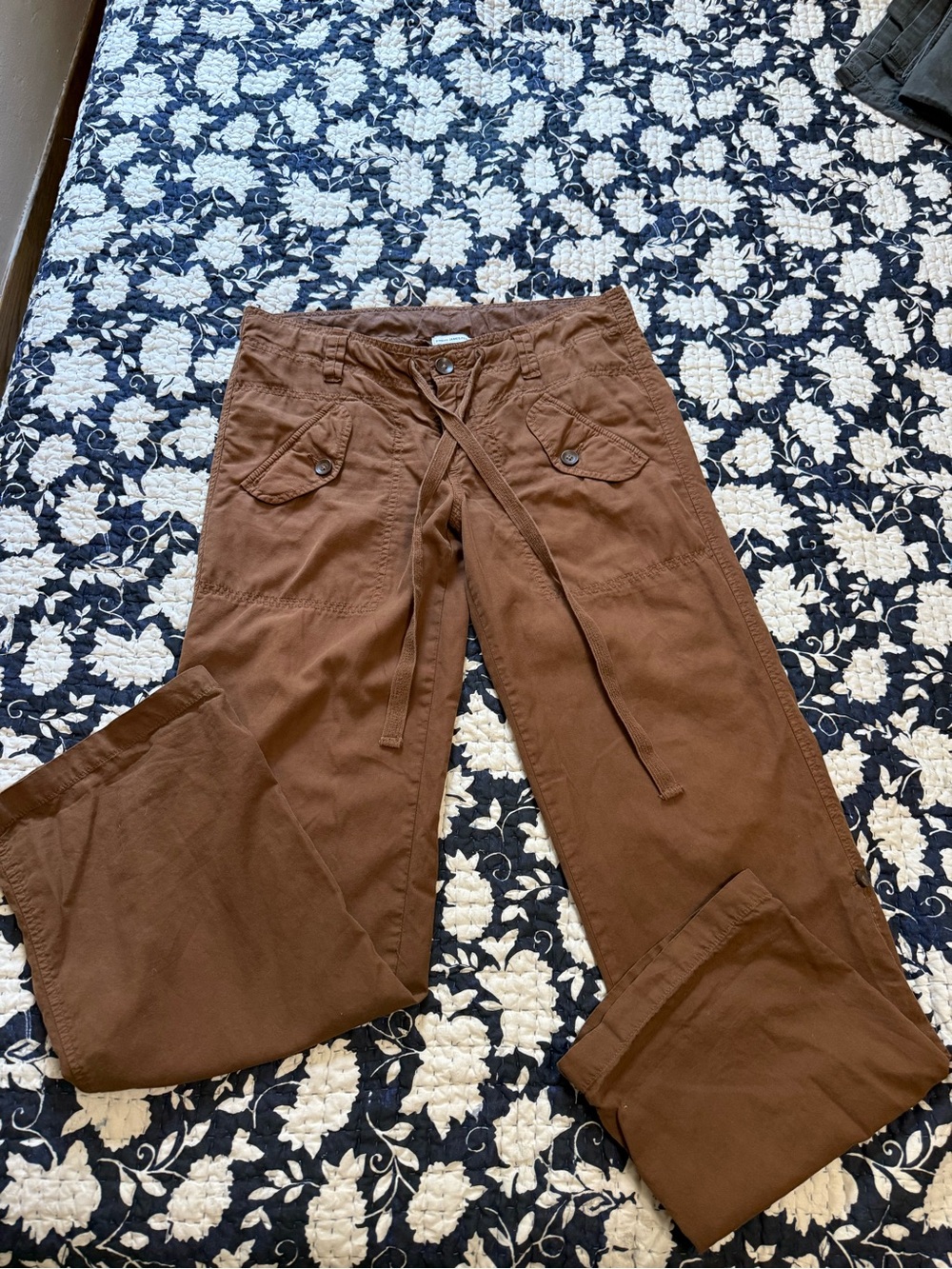 James Perse Brown Women’s Casual Cotton wide leg pants